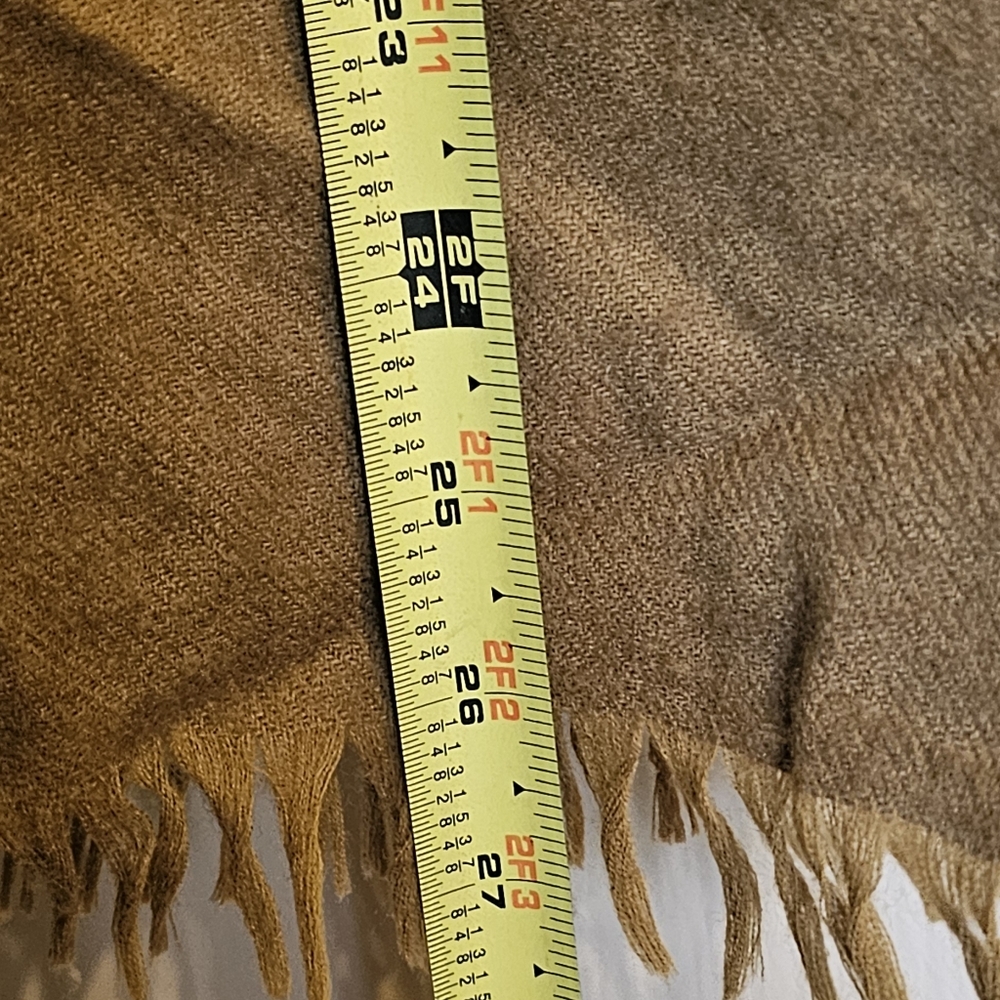 Viva X 70% Cashmere 30% Wool Tan Scarf Made In Scotland Sold By Eljos UVA - Picture 7 of 7